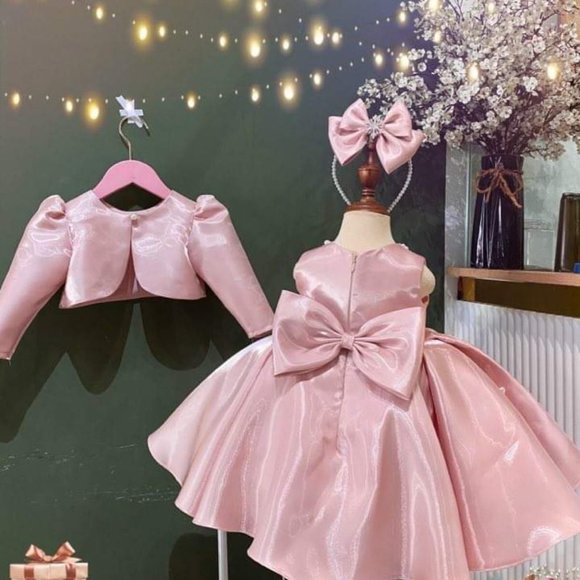 Princess Dress for Baby Girl Custom Made Girl Dress Handmade Baby Girl Birthday - Picture 10 of 10